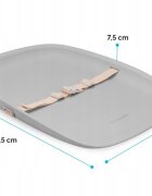Kidnort Salteluta de infasat pentru bebelusi Laer Frost Grey din spuma moale impermeabila moderna si ergonomica cu baza antiderapanta centura de siguranta reglabila si margini ridicate dimensiune 71.5 x 52 x 7.5 cm