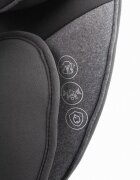 Kidnort Scaun auto compact cu SPS isofix Tetiera si spatar reglabile prevazut cu cotiere I-Size 100-150cm R-129 Natt Grey