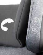 Kidnort Scaun auto cu isofix pentru copii model pliabil cu Tetiera reglabila 100-150 cm i-SIZE R-129 Mane Gray