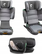 Kidnort Scaun auto cu isofix pentru copii model pliabil cu Tetiera reglabila 100-150 cm i-SIZE R-129 Mane Gray