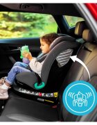 Kidnort Scaun auto cu isofix rotativ pentru copii Radjur Black 360 i-Size 40-150 cm Top Tether centuri in 5 puncte Sistem de impact lateral parasolar reglabil Pozitie somn
