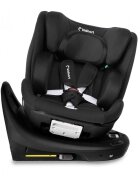 Kidnort Scaun auto pentru copii cu baza isofix picior stabilizator rotativ 360 i-Size R129 tetiera cu spuma de memorie 40-150 cm parasolar reglabil Orn Black