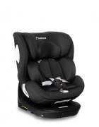 Kidnort Scaun auto pentru copii cu baza isofix picior stabilizator rotativ 360 i-Size R129 tetiera cu spuma de memorie 40-150 cm parasolar reglabil Orn Black
