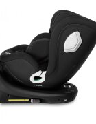 Kidnort Scaun auto pentru copii cu baza isofix picior stabilizator rotativ 360 i-Size R129 tetiera cu spuma de memorie 40-150 cm parasolar reglabil Orn Black