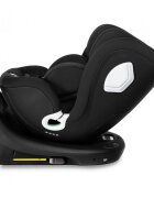 Kidnort Scaun auto pentru copii cu baza isofix picior stabilizator rotativ 360 i-Size R129 tetiera cu spuma de memorie 40-150 cm parasolar reglabil Orn Black