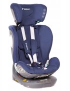 Kidnort Scaun auto pentru copii cu baza isofix picior stabilizator rotativ 360 i-Size R129 tetiera cu spuma de memorie 40-150 cm parasolar reglabil Orn Blue