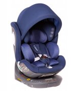 Kidnort Scaun auto pentru copii cu baza isofix picior stabilizator rotativ 360 i-Size R129 tetiera cu spuma de memorie 40-150 cm parasolar reglabil Orn Blue