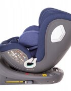 Kidnort Scaun auto pentru copii cu baza isofix picior stabilizator rotativ 360 i-Size R129 tetiera cu spuma de memorie 40-150 cm parasolar reglabil Orn Blue