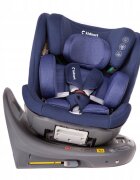 Kidnort Scaun auto pentru copii cu baza isofix picior stabilizator rotativ 360 i-Size R129 tetiera cu spuma de memorie 40-150 cm parasolar reglabil Orn Blue