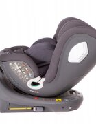 Kidnort Scaun auto pentru copii cu baza isofix picior stabilizator rotativ 360 i-Size R129 tetiera cu spuma de memorie 40-150 cm parasolar reglabil Orn Grey