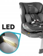 Kidnort Scaun auto pentru copii cu baza isofix picior stabilizator rotativ 360 i-Size R129 tetiera cu spuma de memorie 40-150 cm parasolar reglabil Orn Grey