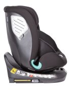 Kidnort Scaun auto pentru copii cu isofix rotativ 360 i-Size R129 cu picior stabilizator si tetiera reglabila 40-150 cm dimensiune 46.5 x 35 x 56 cm Radjur Black