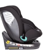 Kidnort Scaun auto pentru copii cu isofix rotativ 360 i-Size R129 cu picior stabilizator si tetiera reglabila 40-150 cm dimensiune 46.5 x 35 x 56 cm Radjur Black