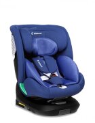 Kidnort Scaun auto pentru copii cu isofix rotativ 360 i-Size R129 cu picior stabilizator si tetiera reglabila 40-150 cm dimensiune 46.5 x 35 x 56 cm Radjur Blue