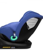 Kidnort Scaun auto pentru copii cu isofix rotativ 360 i-Size R129 cu picior stabilizator si tetiera reglabila 40-150 cm dimensiune 46.5 x 35 x 56 cm Radjur Blue
