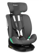 Kidnort Scaun auto pentru copii cu isofix rotativ 360 i-Size R129 cu picior stabilizator si tetiera reglabila 40-150 cm dimensiune 46.5 x 35 x 56 cm Radjur Grey
