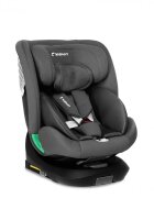 Kidnort Scaun auto pentru copii cu isofix rotativ 360 i-Size R129 cu picior stabilizator si tetiera reglabila 40-150 cm dimensiune 46.5 x 35 x 56 cm Radjur Grey