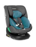 Kidnort Scaun auto pentru copii Radjur Blue cu isofix rotativ 360 i-Size 40-150 cm Top Tether centuri in 5 puncte Sistem de impact lateral baldachin reglabil pozitie somn