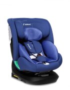 Kidnort Scaun auto pentru copii Radjur Blue cu isofix rotativ 360 i-Size 40-150 cm Top Tether centuri in 5 puncte Sistem de impact lateral baldachin reglabil pozitie somn