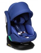 Kidnort Scaun auto pentru copii Radjur Blue cu isofix rotativ 360 i-Size 40-150 cm Top Tether centuri in 5 puncte Sistem de impact lateral baldachin reglabil pozitie somn