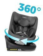 Kidnort Scaun auto pentru copii Radjur Grey cu isofix rotativ 360 i-Size 40-150 cm Top Tether centuri in 5 puncte Sistem de impact lateral baldachin reglabil pozitie somn