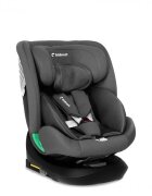 Kidnort Scaun auto pentru copii Radjur Grey cu isofix rotativ 360 i-Size 40-150 cm Top Tether centuri in 5 puncte Sistem de impact lateral baldachin reglabil pozitie somn