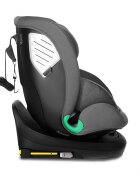 Kidnort Scaun auto pentru copii Radjur Grey cu isofix rotativ 360 i-Size 40-150 cm Top Tether centuri in 5 puncte Sistem de impact lateral baldachin reglabil pozitie somn