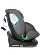 Kidnort Scaun auto pentru copii Radjur Grey cu isofix rotativ 360 i-Size 40-150 cm Top Tether centuri in 5 puncte Sistem de impact lateral baldachin reglabil pozitie somn