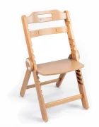 Kidnort Scaun de masa pentru copii Drommer Unique Maro pliabil structura din lemn cu 9 configuratii de inaltime centura de siguranta in 5 puncte pana la 75 kg dimensiune 59 x 46 x 79.5 cm perna de sezut inclusa