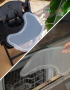 Kidnort Scaun de masa pentru copii Drommer Unique Negru pliabil structura din lemn cu 9 configuratii de inaltime centura de siguranta in 5 puncte pana la 75 kg dimensiune 59 x 46 x 79.5 cm perna de sezut inclusa