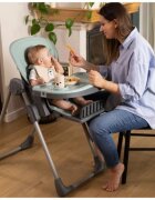 Kidnort Scaun de masa pentru copii Jordgubbe Green multifunctional cu roti bara de jucarii spatar reglabil pozitie somn reglabil pe inaltime pe 6 nivele tavita cu suport pentru pahar usor de pliat