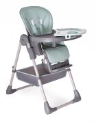 Kidnort Scaun de masa pentru copii Jordgubbe Green multifunctional cu roti bara de jucarii spatar reglabil pozitie somn reglabil pe inaltime pe 6 nivele tavita cu suport pentru pahar usor de pliat