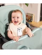 Kidnort Scaun de masa pentru copii Jordgubbe Grey multifunctional cu roti bara de jucarii spatar reglabil pozitie somn reglabil pe inaltime pe 6 nivele tavita cu suport pentru pahar usor de pliat