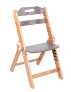 Kidnort Scaun de masa pentru copii multifunctional Drommer Brown pliabil din lemn transformabil cu sezut reglabil pe 11 nivele de inaltime picioare antiderapante cu pernuta inclusa capacitate maxim admisa 75 kg