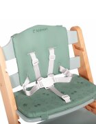 Kidnort Scaun de masa pentru copii multifunctional Drommer Green pliabil din lemn transformabil cu sezut reglabil pe 11 nivele de inaltime picioare antiderapante cu pernuta inclusa capacitate maxim admisa 75 kg