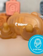 Kidnort Set 2 suzete din silicon Happling ortodontica si simetrica Sterilizabile cu orificii de ventilatie de la 0 la 18 luni fara BPA