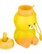 Kidnort Sticla de apa din silicon cu pai retractabil 600 ml Retter Gladje YellowOrange