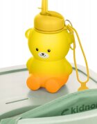 Kidnort Sticla de apa din silicon cu pai retractabil 600 ml Retter Gladje YellowOrange