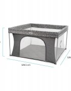 Kidnort Tarc de joaca pentru copii Snoen Dark Grey pliabil design modern si sigur acces mare cu fermoar actionat din exterior husa depozitare inclusa dimensiune 126.5 x 74.5 cm