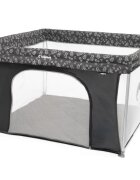 Kidnort Tarc de joaca pentru copii Snoen Dark Grey pliabil design modern si sigur acces mare cu fermoar actionat din exterior husa depozitare inclusa dimensiune 126.5 x 74.5 cm