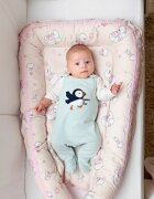 Kids Decor Baby Nest Ursuletul Martinica roz culcus bebelus pentru dormit reversibil multifunctional 100 x 60 cm