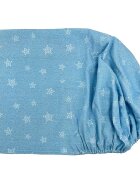 Kids Decor Cearceaf din jersey Stars in your eyes Blue cu elastic 60x120 cm