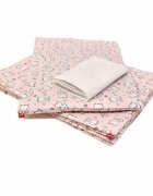 Kids Decor Lenjerie de pat pentru copii 4 piese Baby Bear roz 70x110 cm 100x135 cm