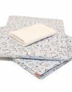 Kids Decor Lenjerie pat copii 3 piese Baby Bear albastru KidsDecor din bumbac 70x120 cm 75x100 cm
