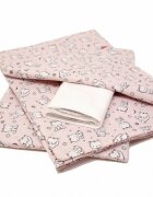 Kids Decor Lenjerie pat copii 3 piese Baby Bear Roz KidsDecor din bumbac 70x120 cm 75x100 cm