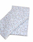 Kids Decor Set protectii patut din bumbac 60x120 cm Baby Bear albastru KidsDecor
