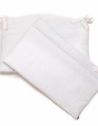 Kids Decor Set protectii patut KidsDecor alb cu dantela din bumbac 60x120 cm