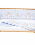 Kids Decor Set protectii patut Odette Blue din bumbac 50x100 cm