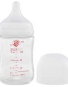 KidsCare Biberon din sticla borosilicat 160 ml cu tetina din silicon