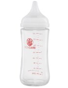 KidsCare Biberon din sticla borosilicat 240 ml cu tetina din silicon